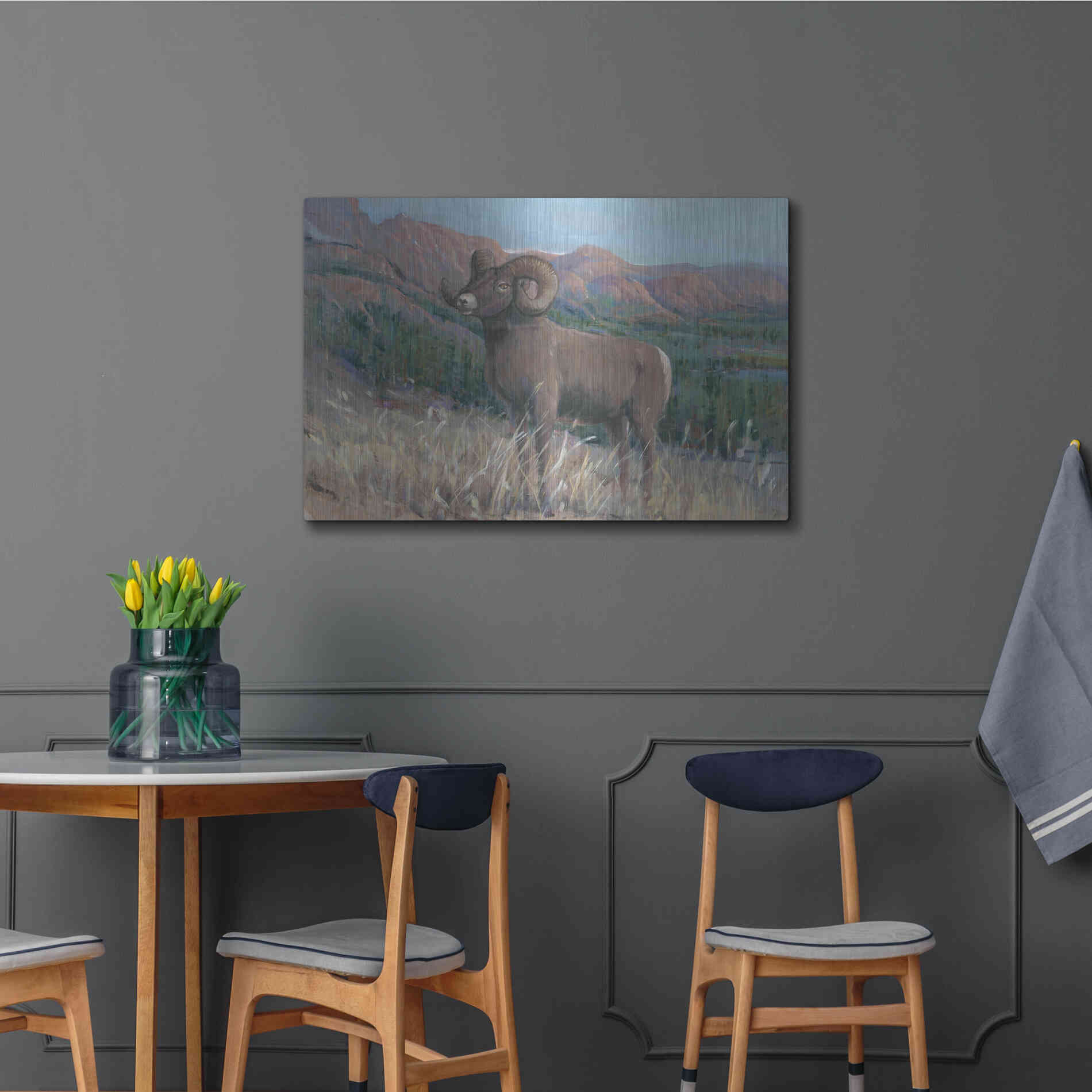 Luxe Metal Art 'Animals of the West IV' by Tim O'Toole, Metal Wall Art,36x24