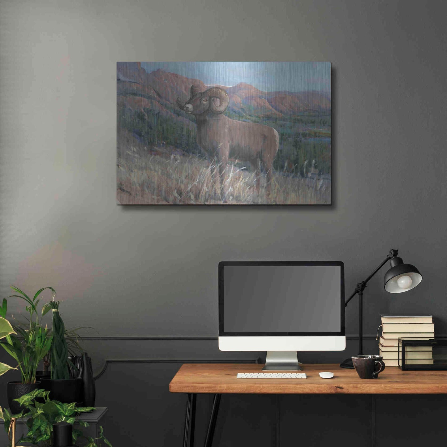 Luxe Metal Art 'Animals of the West IV' by Tim O'Toole, Metal Wall Art,36x24