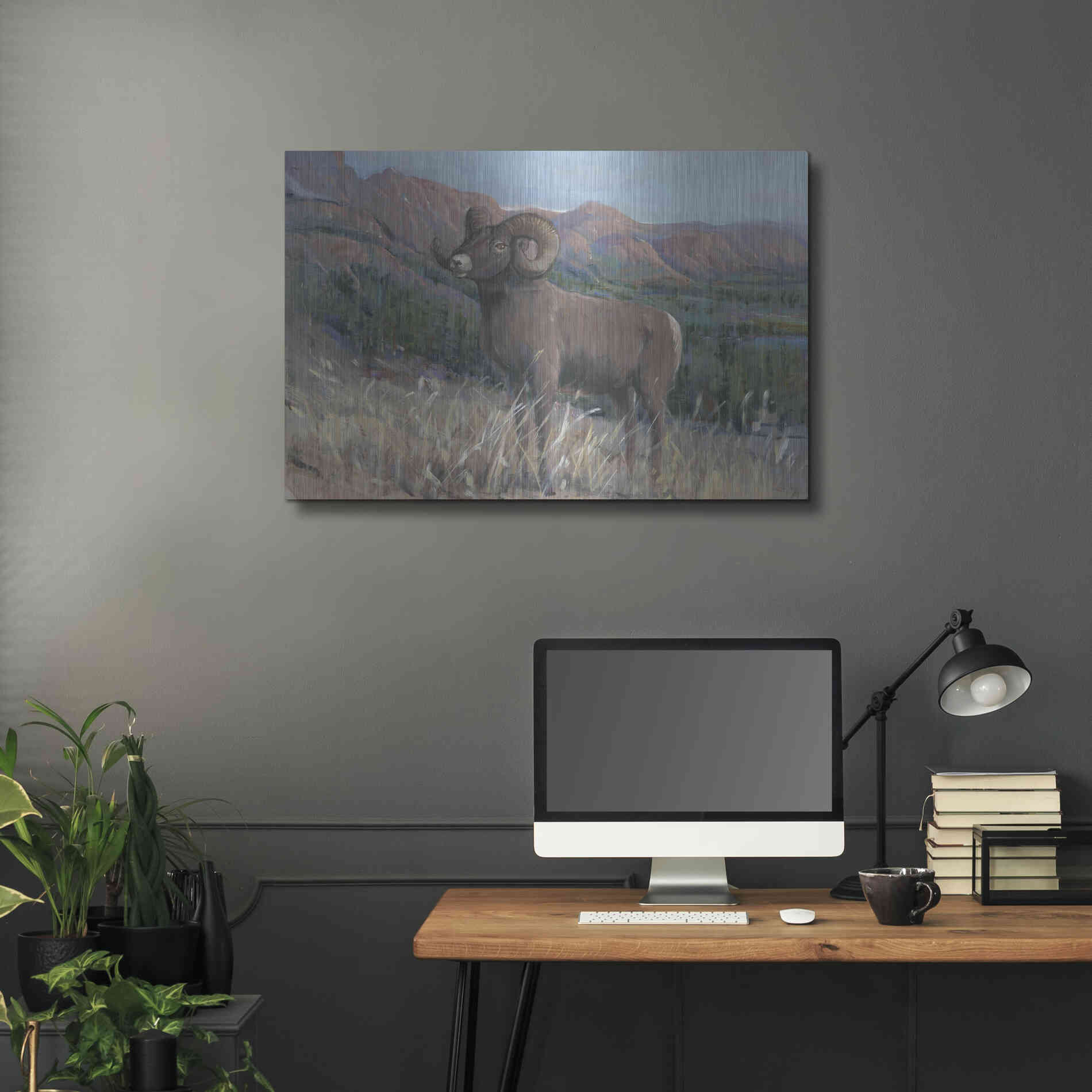 Luxe Metal Art 'Animals of the West IV' by Tim O'Toole, Metal Wall Art,36x24