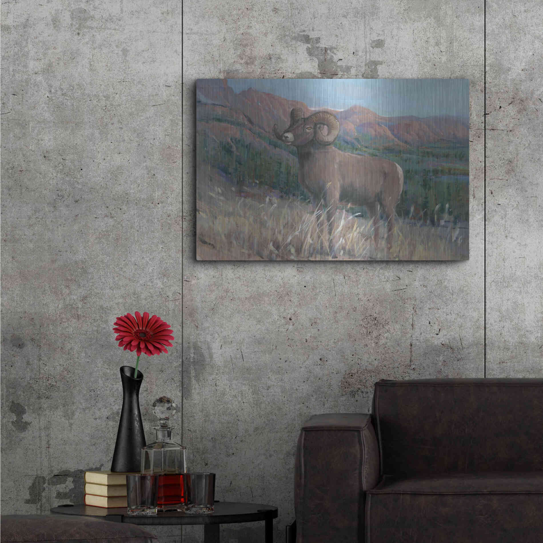 Luxe Metal Art 'Animals of the West IV' by Tim O'Toole, Metal Wall Art,36x24