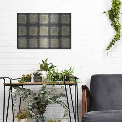 Luxe Metal Art 'Gold Tapestry VIII RUG' by Albena Hristova, Metal Wall Art,16x12