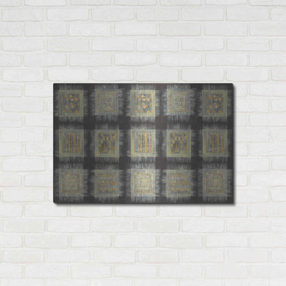 Luxe Metal Art 'Gold Tapestry VIII RUG' by Albena Hristova, Metal Wall Art,36x24