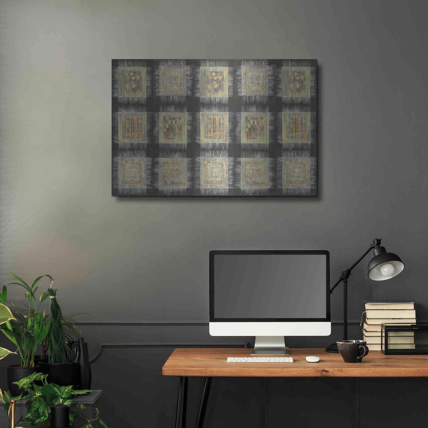 Luxe Metal Art 'Gold Tapestry VIII RUG' by Albena Hristova, Metal Wall Art,36x24
