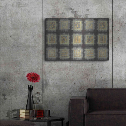 Luxe Metal Art 'Gold Tapestry VIII RUG' by Albena Hristova, Metal Wall Art,36x24