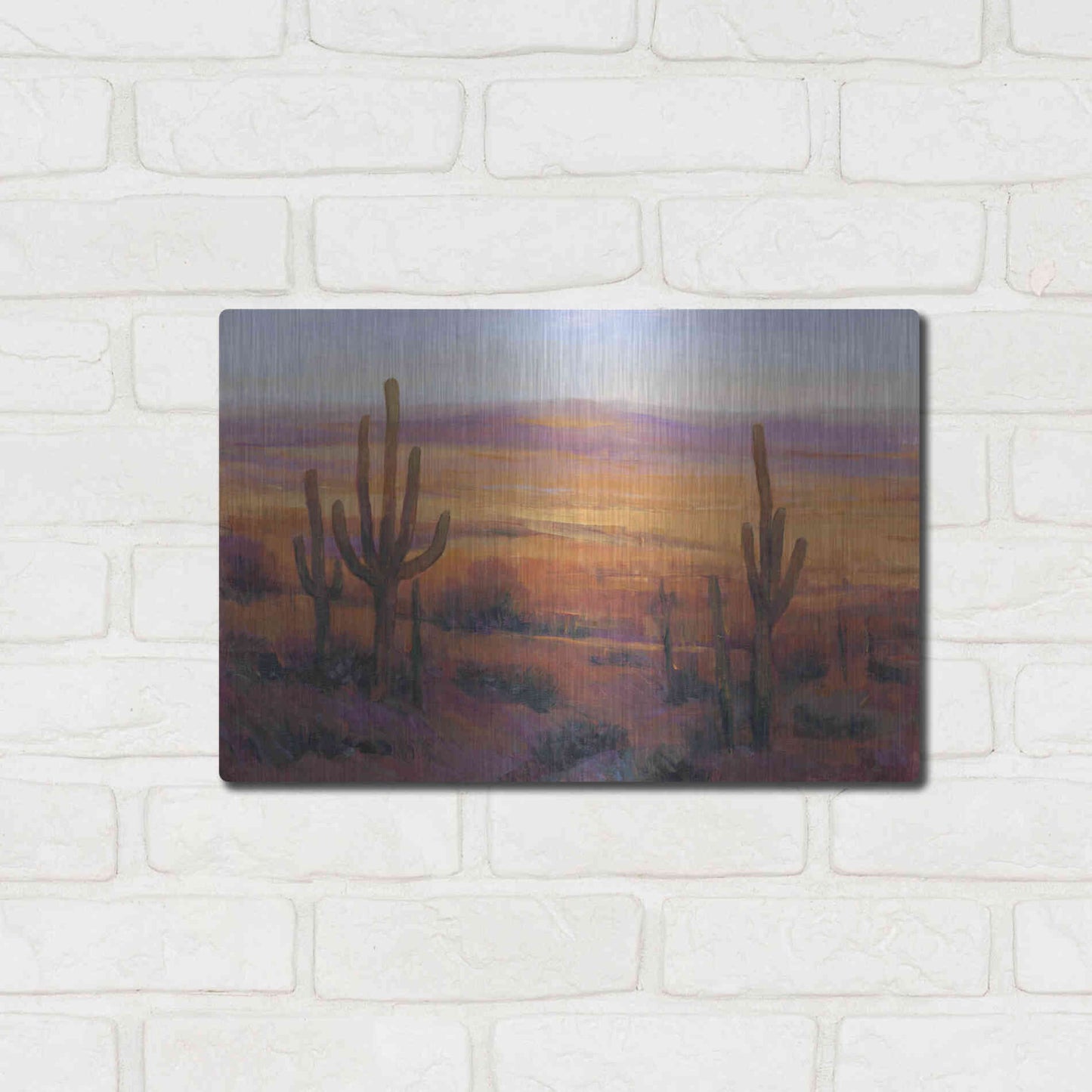 Luxe Metal Art 'Desert Light II' by Tim O'Toole, Metal Wall Art,16x12