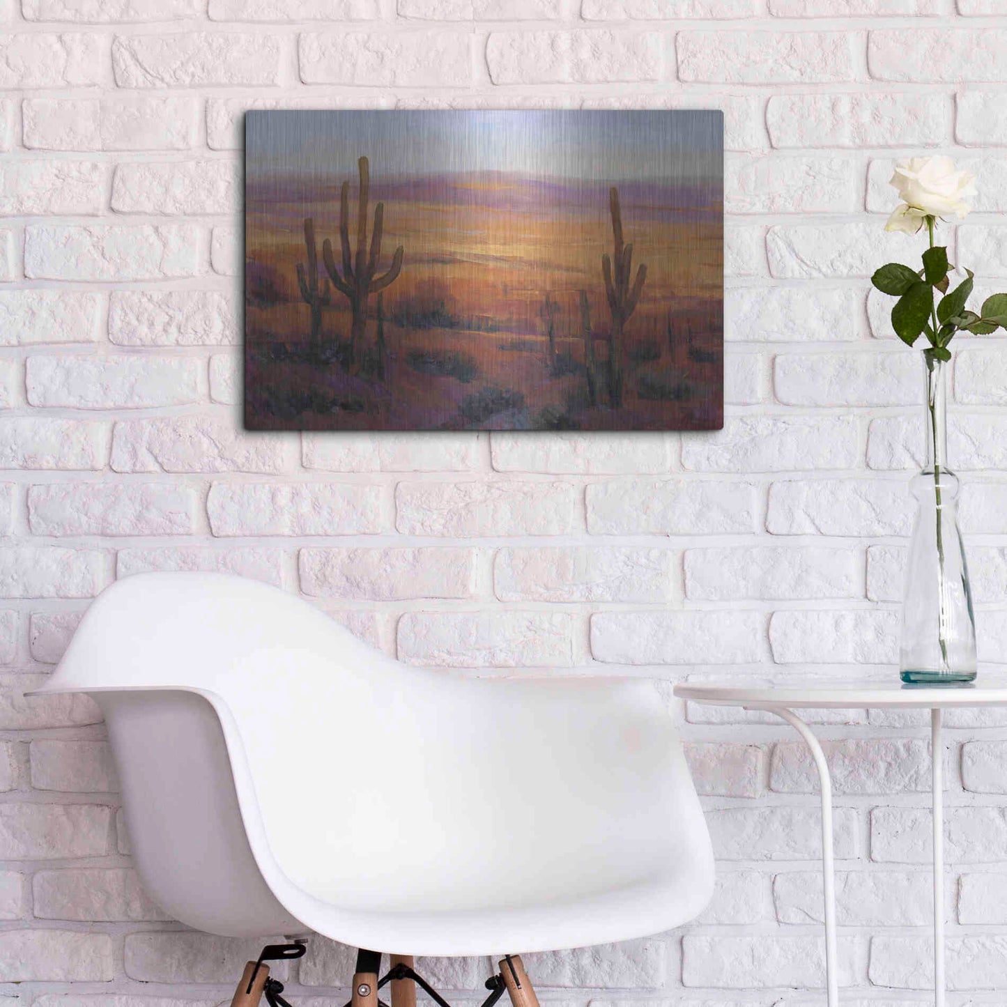 Luxe Metal Art 'Desert Light II' by Tim O'Toole, Metal Wall Art,24x16