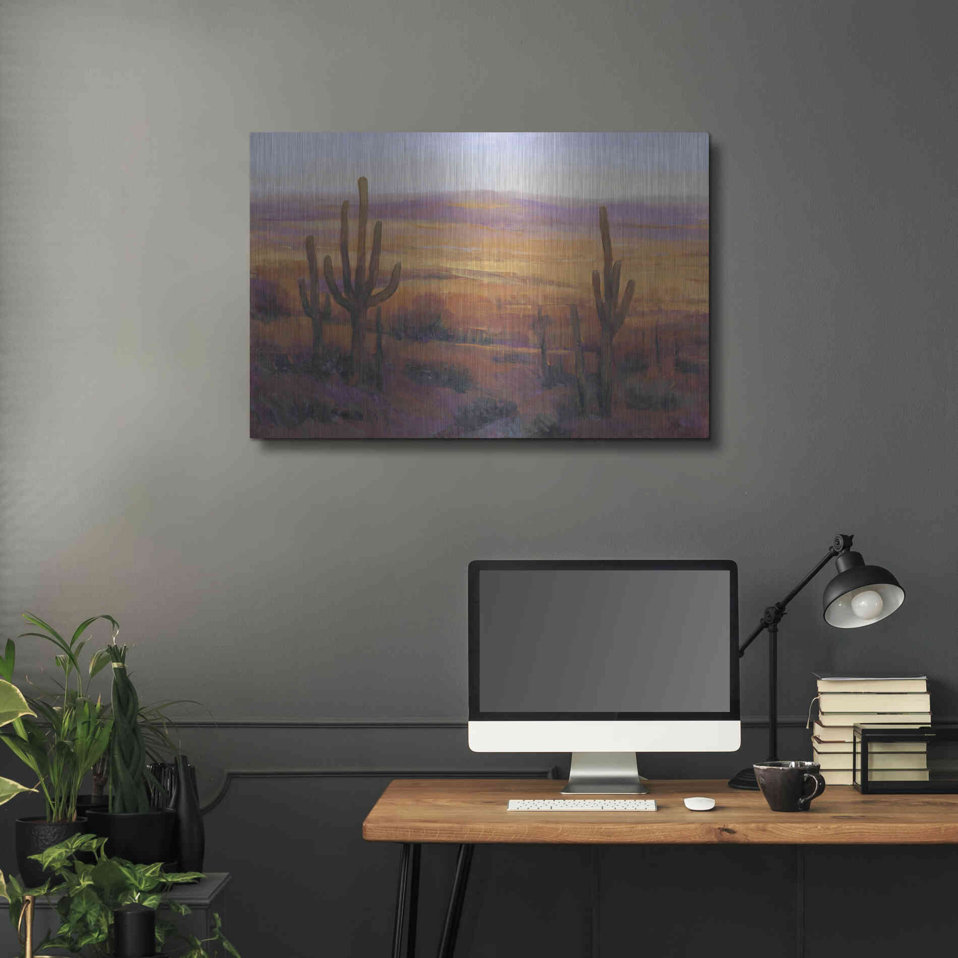 Luxe Metal Art 'Desert Light II' by Tim O'Toole, Metal Wall Art,36x24