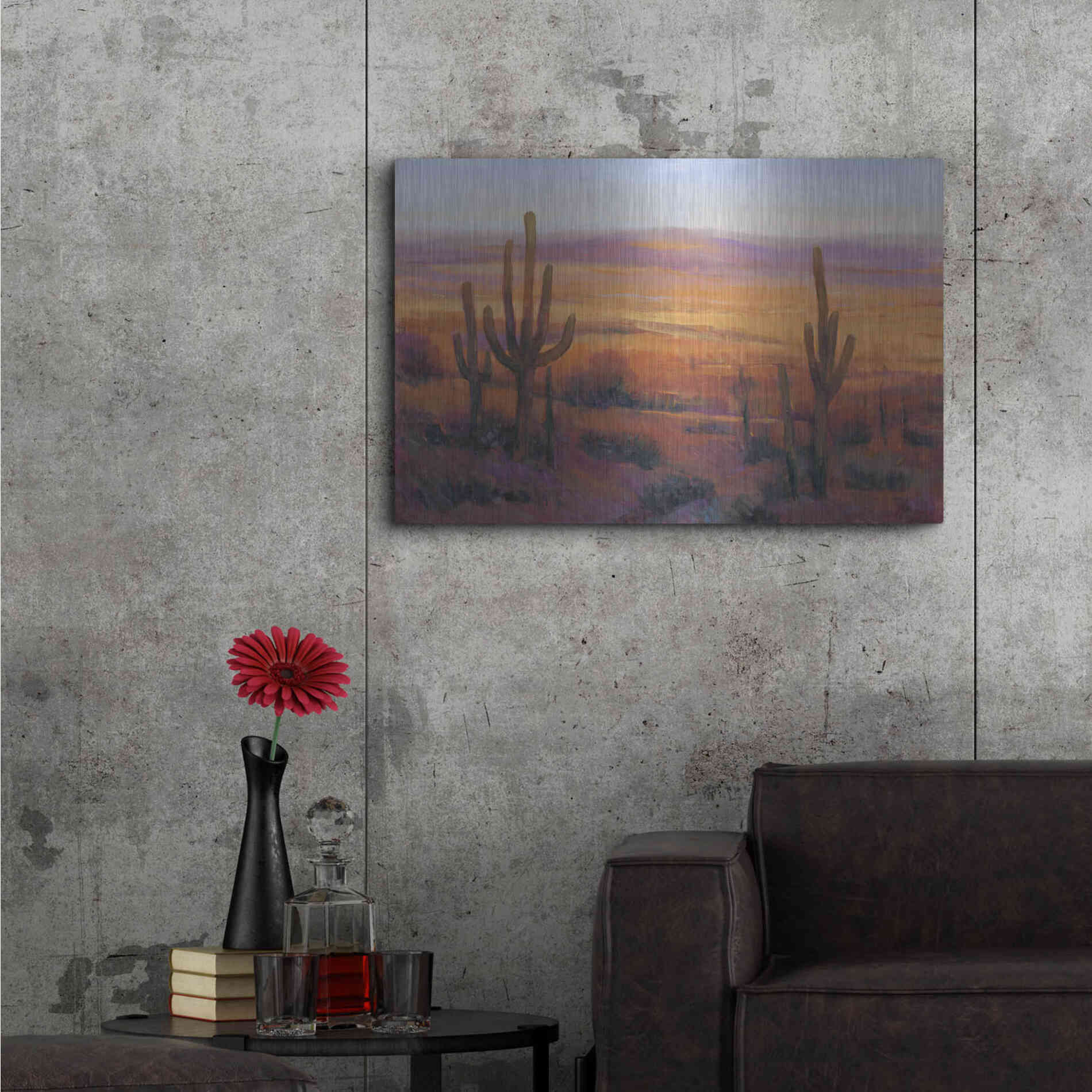 Luxe Metal Art 'Desert Light II' by Tim O'Toole, Metal Wall Art,36x24