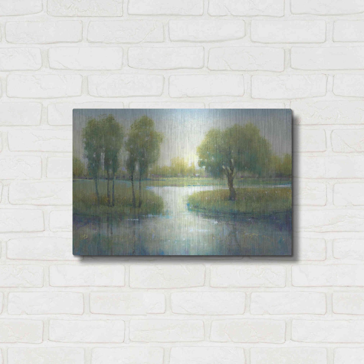 Luxe Metal Art 'Winding River I' by Tim O'Toole, Metal Wall Art,24x16