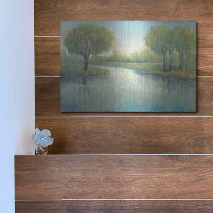 Luxe Metal Art 'Winding River II' by Tim O'Toole, Metal Wall Art,16x12