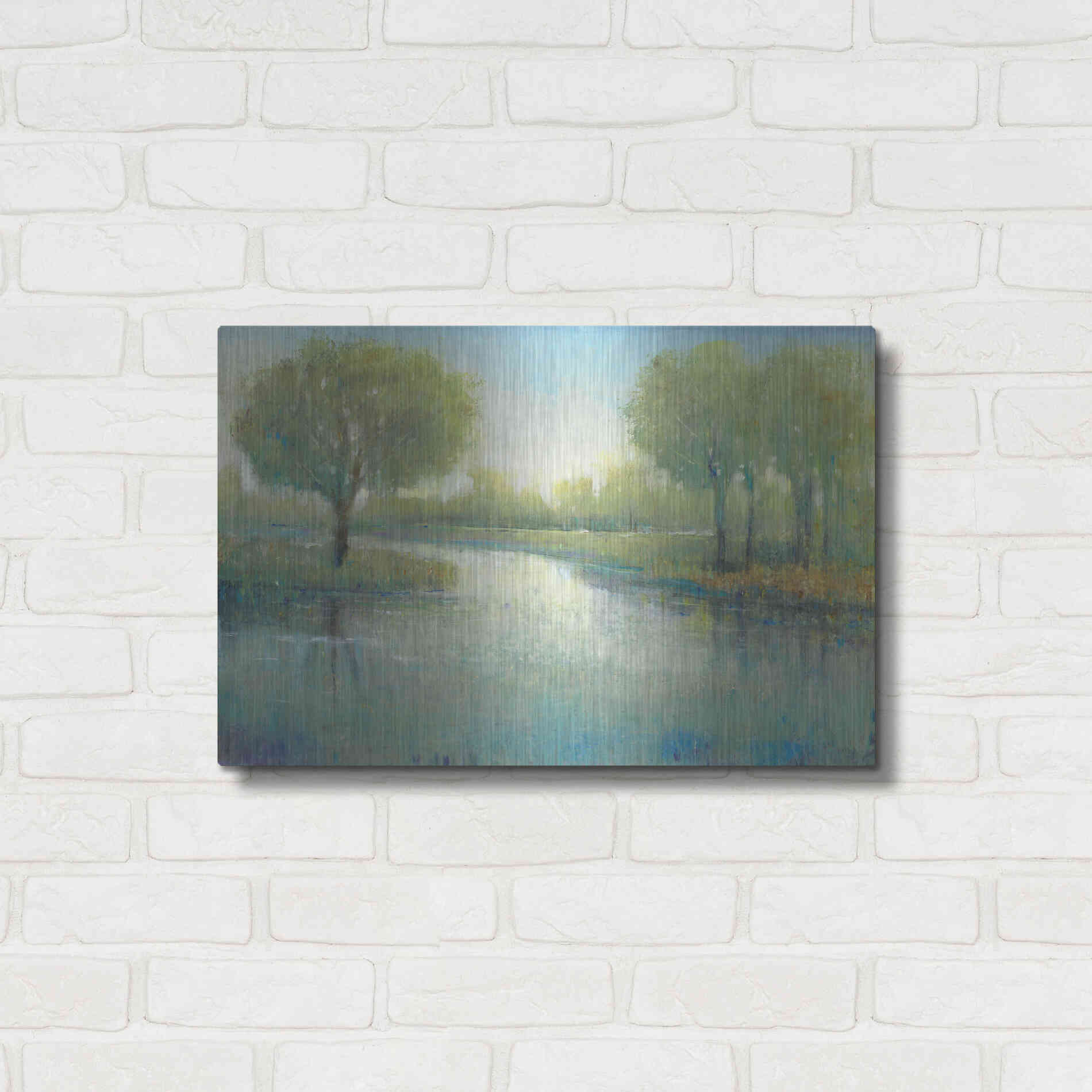 Luxe Metal Art 'Winding River II' by Tim O'Toole, Metal Wall Art,24x16