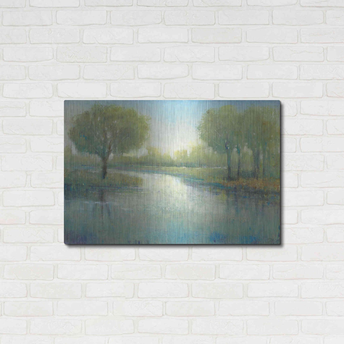 Luxe Metal Art 'Winding River II' by Tim O'Toole, Metal Wall Art,36x24