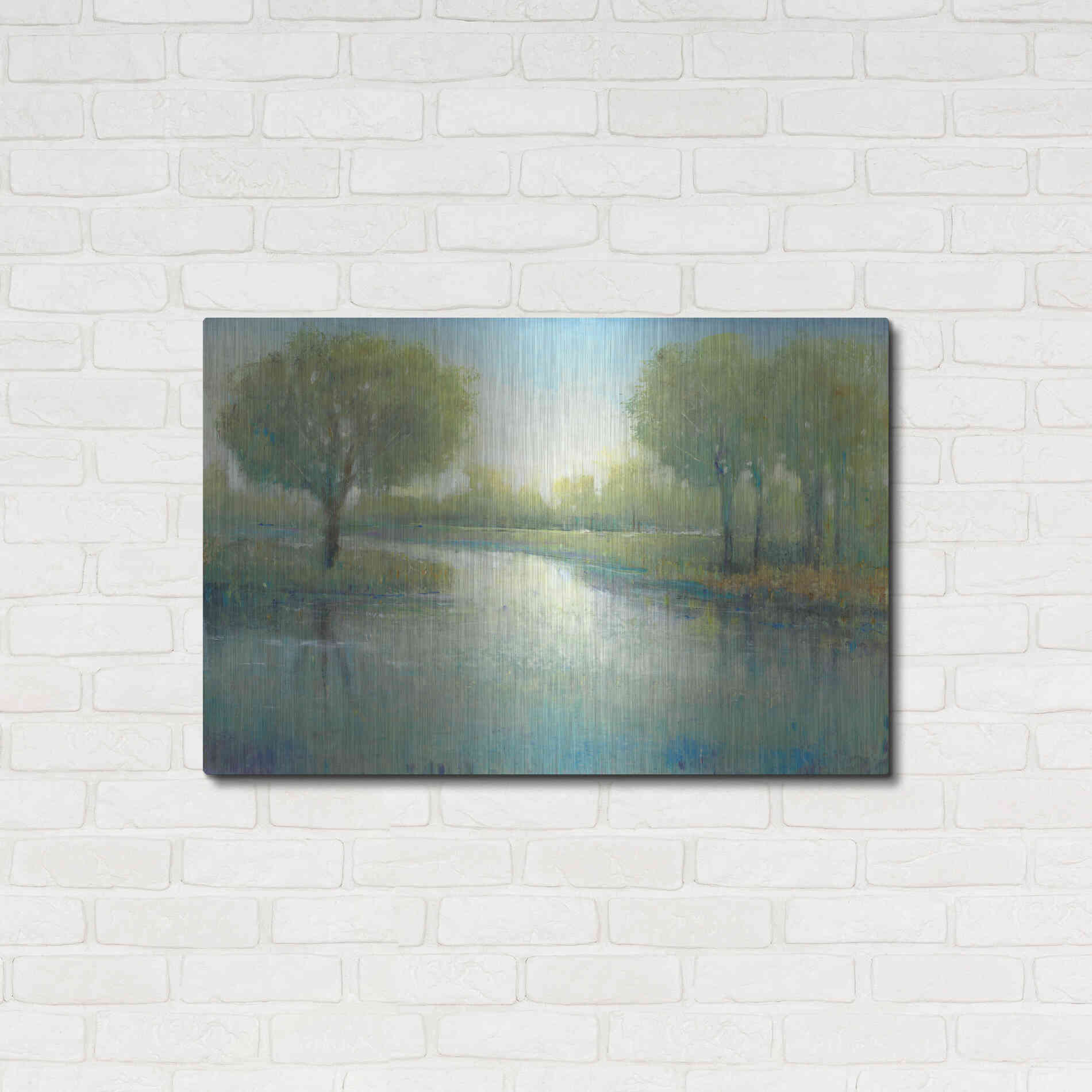 Luxe Metal Art 'Winding River II' by Tim O'Toole, Metal Wall Art,36x24