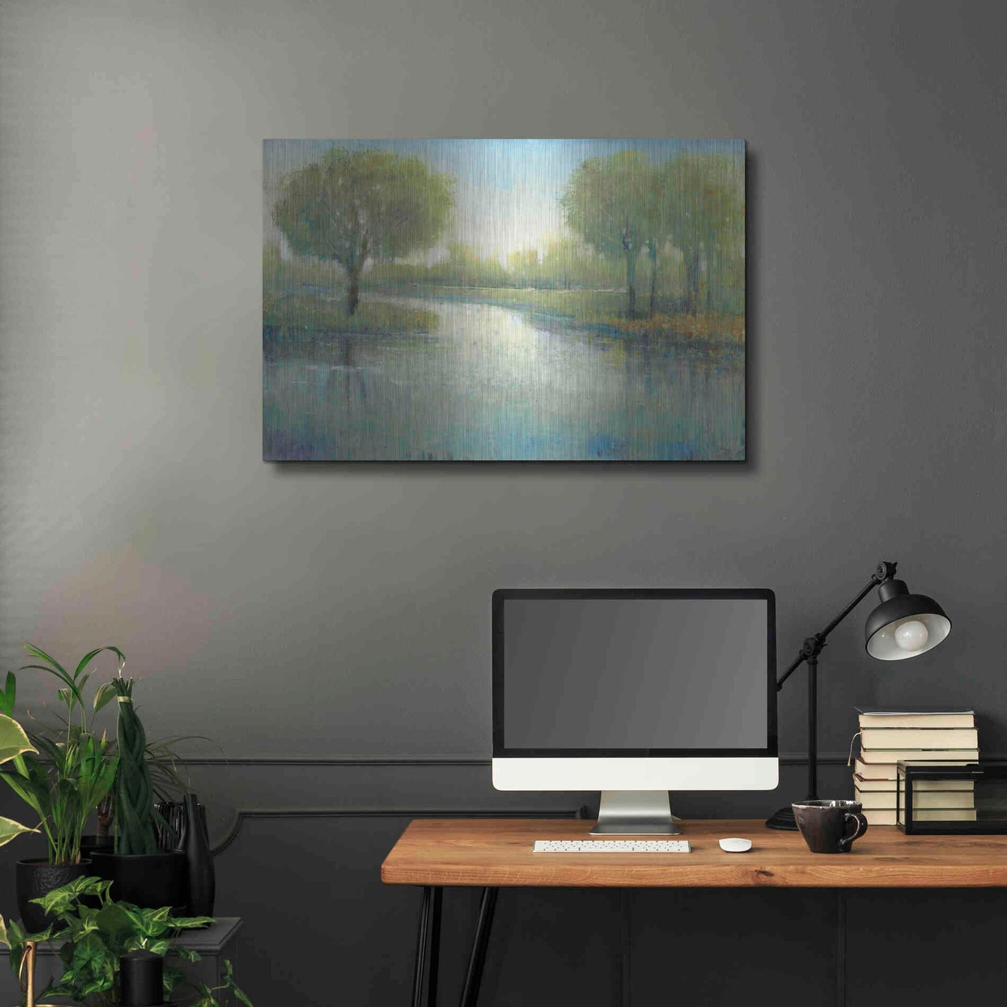 Luxe Metal Art 'Winding River II' by Tim O'Toole, Metal Wall Art,36x24