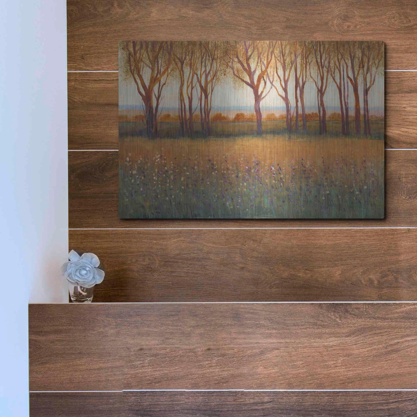 Luxe Metal Art 'Glow in the Afternoon I' by Tim O'Toole, Metal Wall Art,16x12