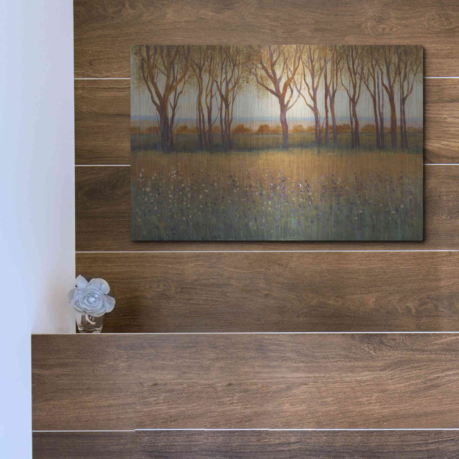 Luxe Metal Art 'Glow in the Afternoon I' by Tim O'Toole, Metal Wall Art,16x12