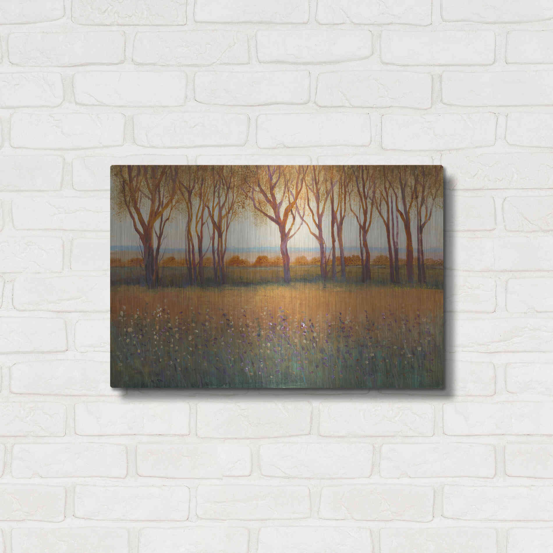 Luxe Metal Art 'Glow in the Afternoon I' by Tim O'Toole, Metal Wall Art,24x16