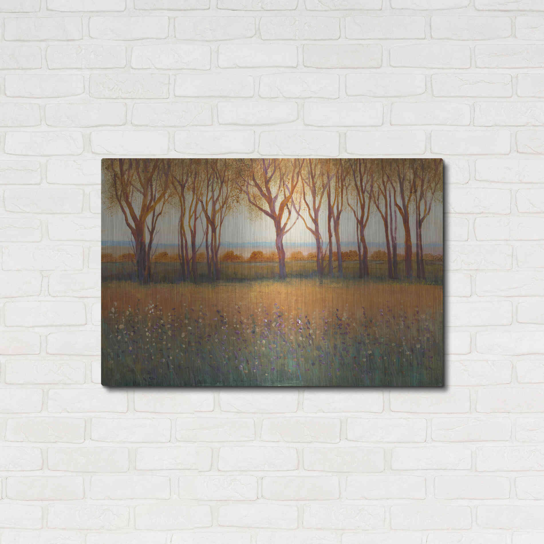 Luxe Metal Art 'Glow in the Afternoon I' by Tim O'Toole, Metal Wall Art,36x24
