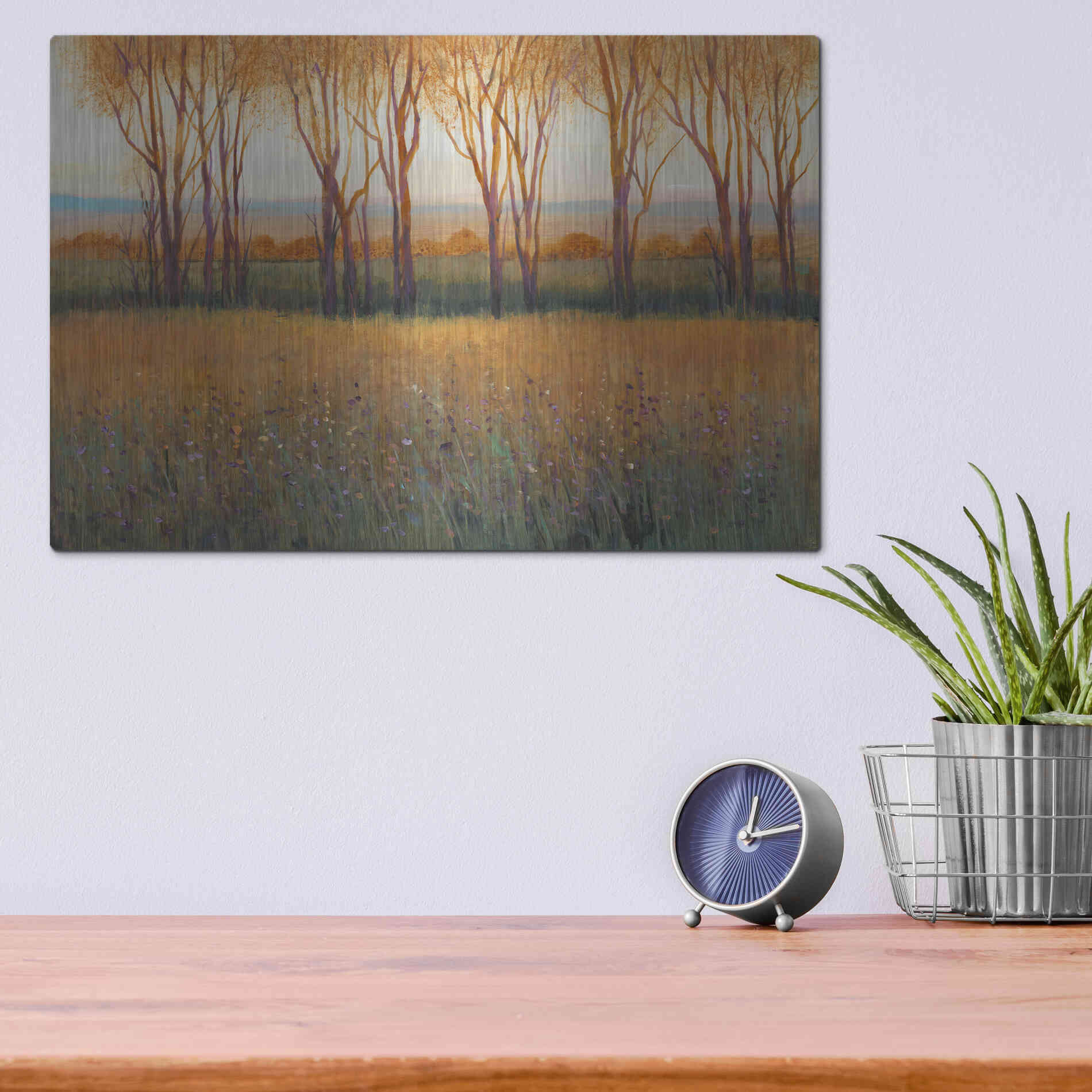 Luxe Metal Art 'Glow in the Afternoon II' by Tim O'Toole, Metal Wall Art,16x12