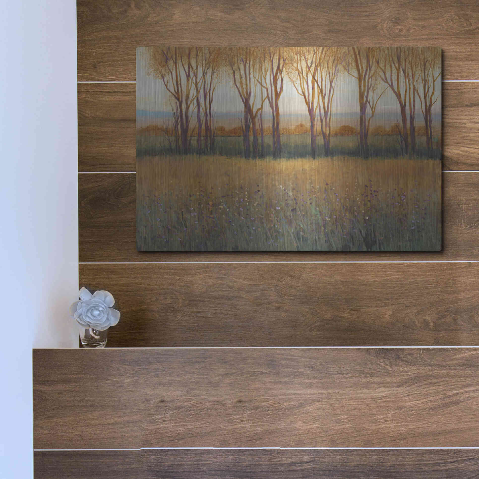 Luxe Metal Art 'Glow in the Afternoon II' by Tim O'Toole, Metal Wall Art,16x12
