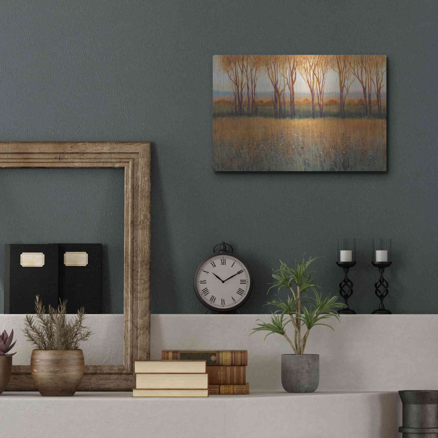 Luxe Metal Art 'Glow in the Afternoon II' by Tim O'Toole, Metal Wall Art,16x12