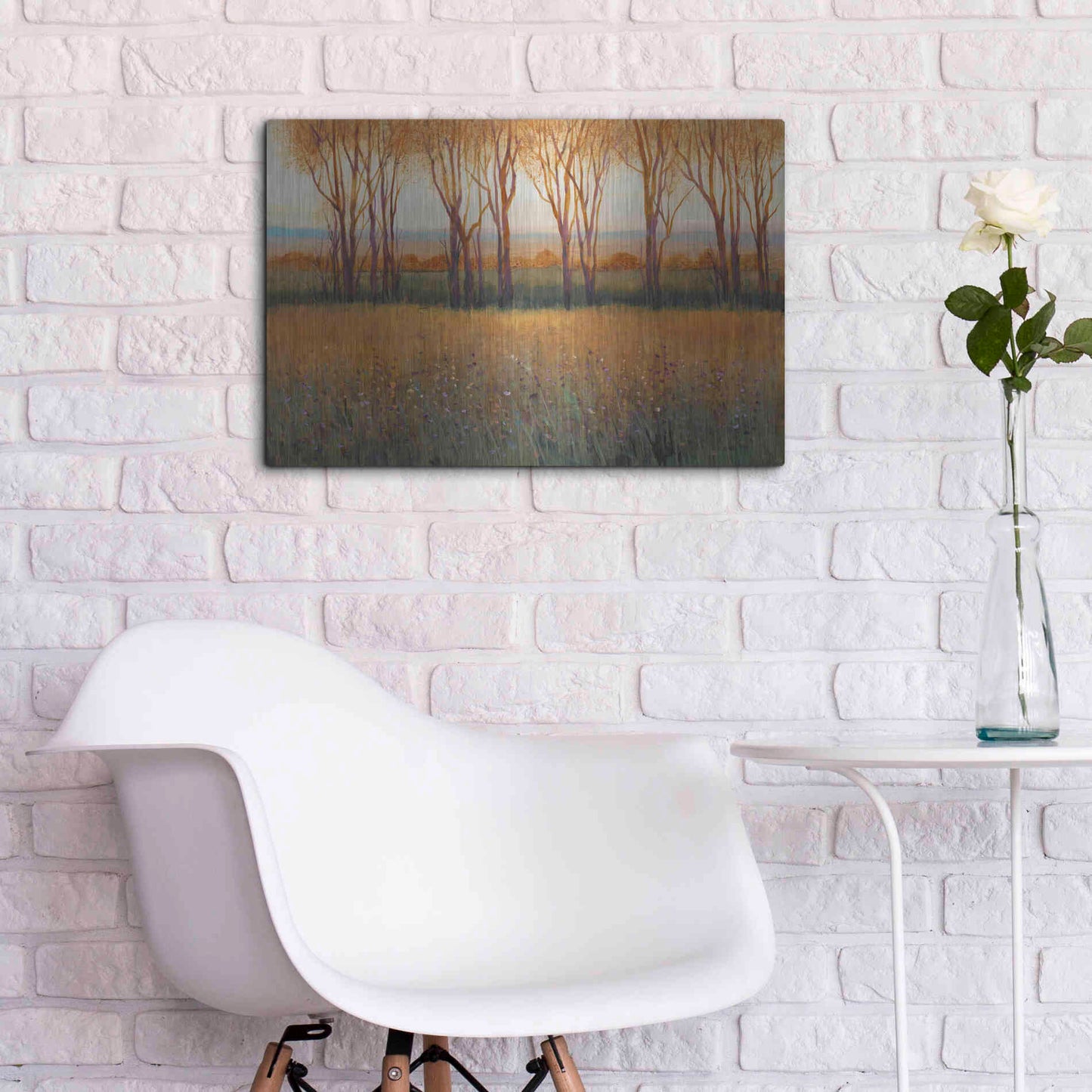 Luxe Metal Art 'Glow in the Afternoon II' by Tim O'Toole, Metal Wall Art,24x16