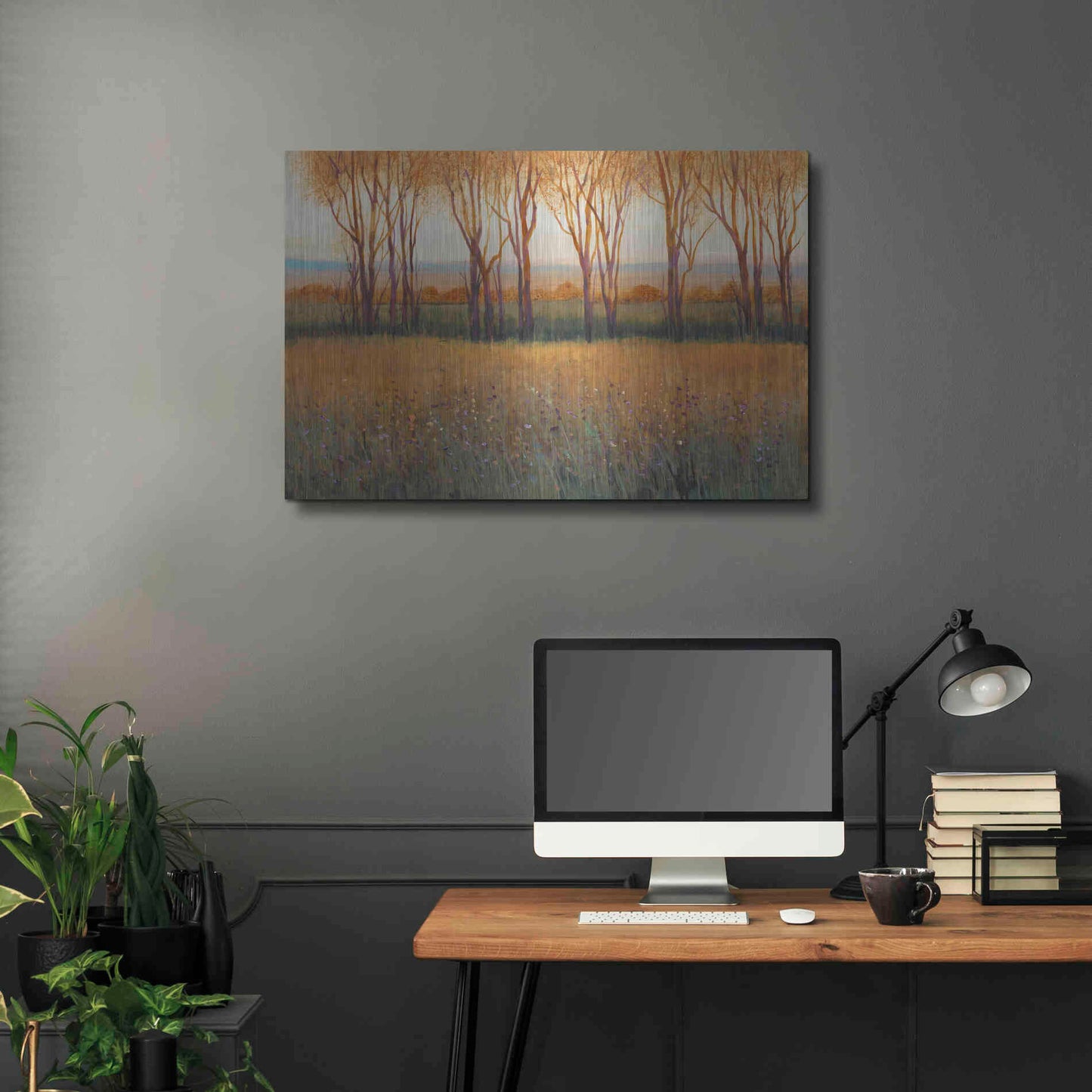 Luxe Metal Art 'Glow in the Afternoon II' by Tim O'Toole, Metal Wall Art,36x24
