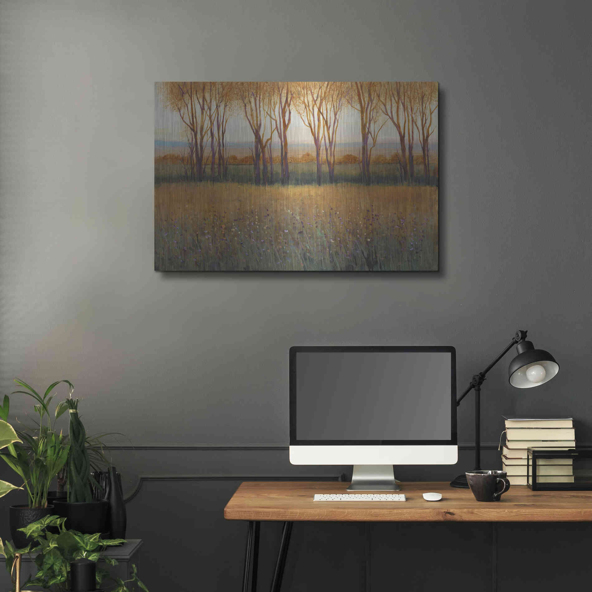 Luxe Metal Art 'Glow in the Afternoon II' by Tim O'Toole, Metal Wall Art,36x24