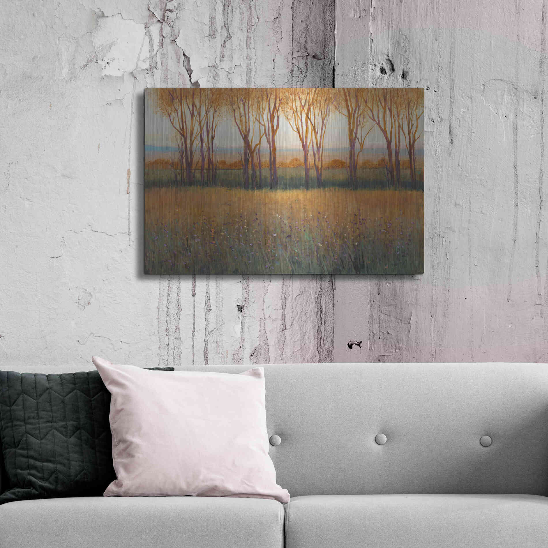 Luxe Metal Art 'Glow in the Afternoon II' by Tim O'Toole, Metal Wall Art,36x24