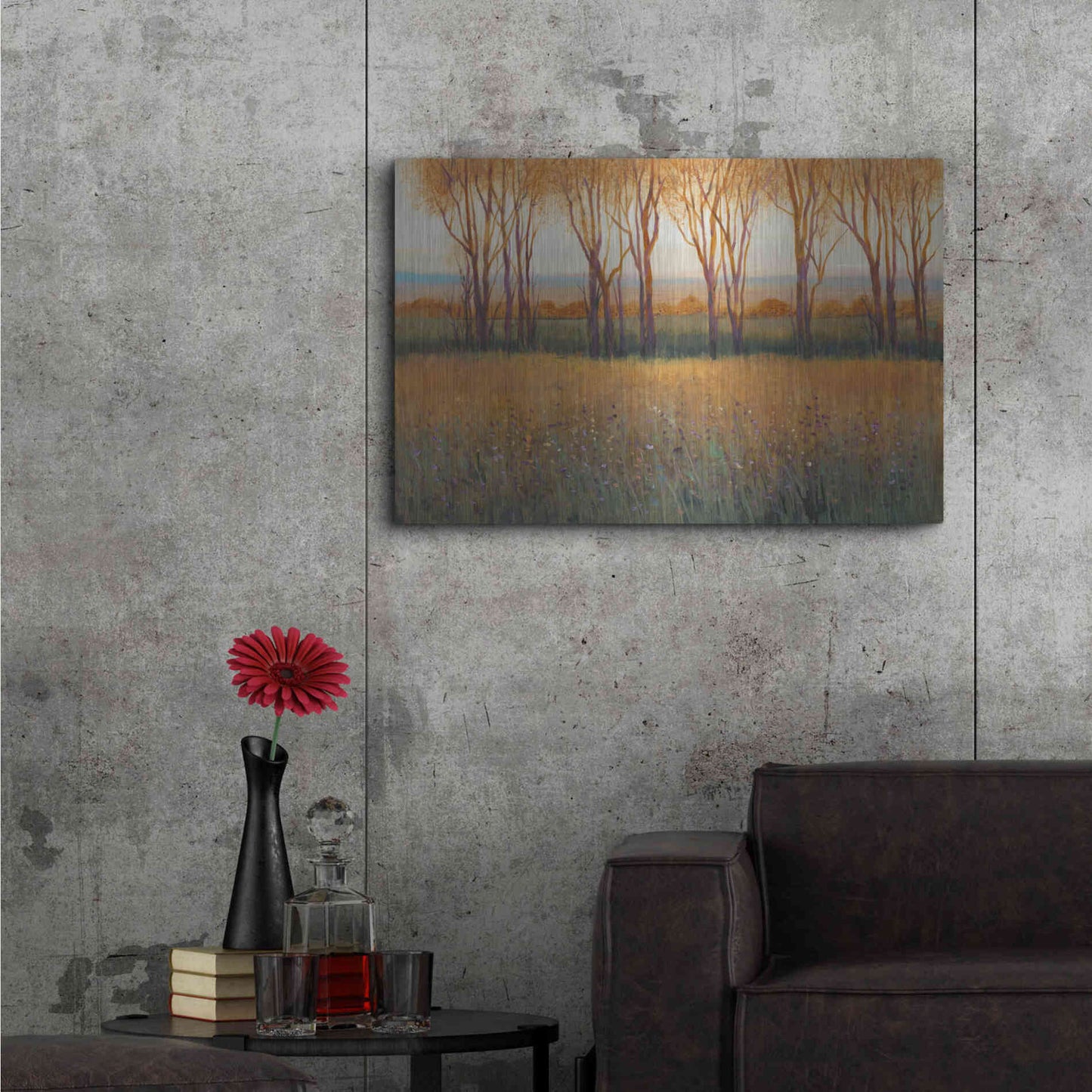 Luxe Metal Art 'Glow in the Afternoon II' by Tim O'Toole, Metal Wall Art,36x24