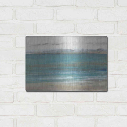 Luxe Metal Art 'Seashore I' by Tim O'Toole, Metal Wall Art,16x12