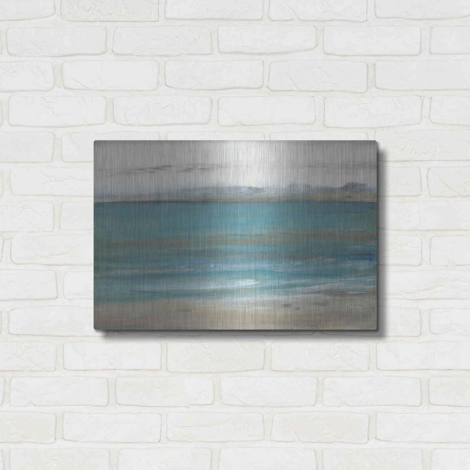 Luxe Metal Art 'Seashore I' by Tim O'Toole, Metal Wall Art,24x16