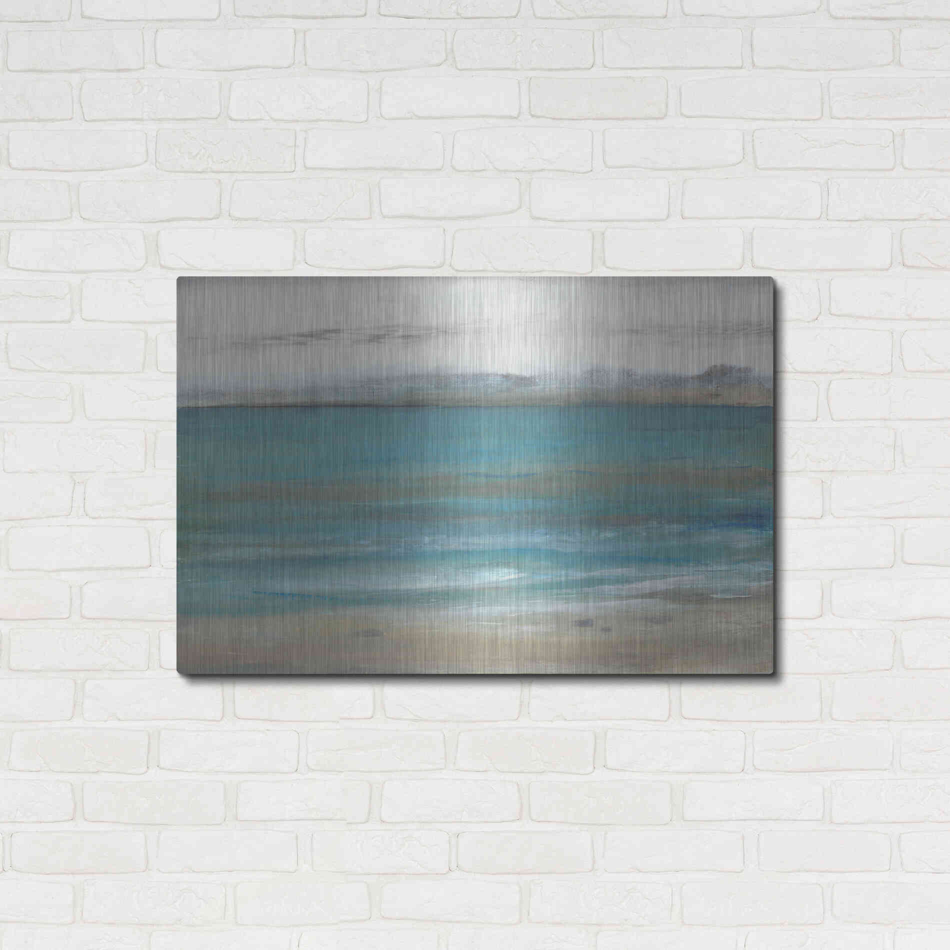 Luxe Metal Art 'Seashore I' by Tim O'Toole, Metal Wall Art,36x24