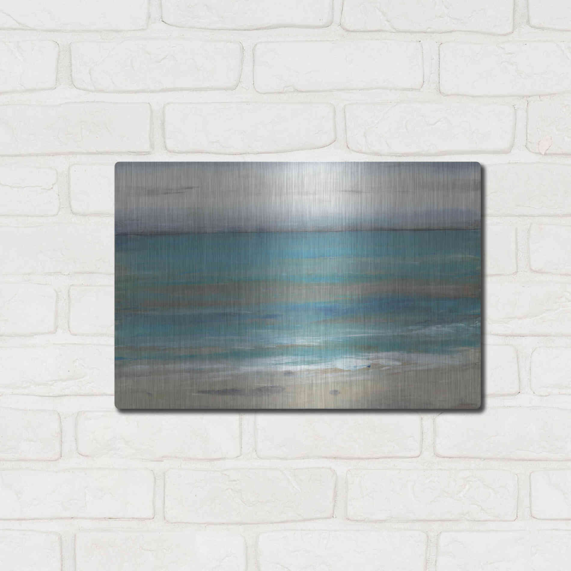 Luxe Metal Art 'Seashore II' by Tim O'Toole, Metal Wall Art,16x12