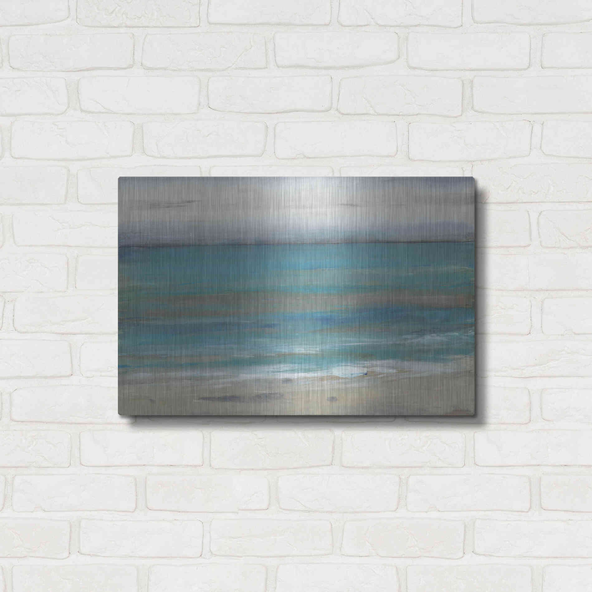 Luxe Metal Art 'Seashore II' by Tim O'Toole, Metal Wall Art,24x16