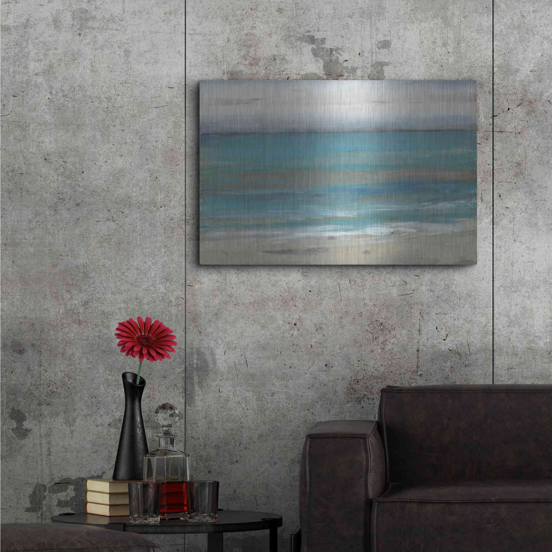 Luxe Metal Art 'Seashore II' by Tim O'Toole, Metal Wall Art,36x24