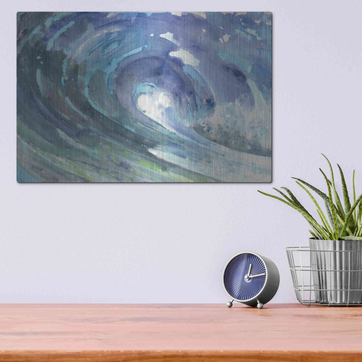 Luxe Metal Art 'Curl' by Albena Hristova, Metal Wall Art,16x12