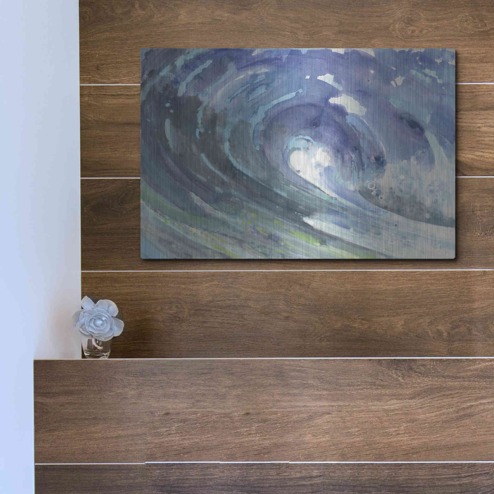 Luxe Metal Art 'Curl' by Albena Hristova, Metal Wall Art,16x12