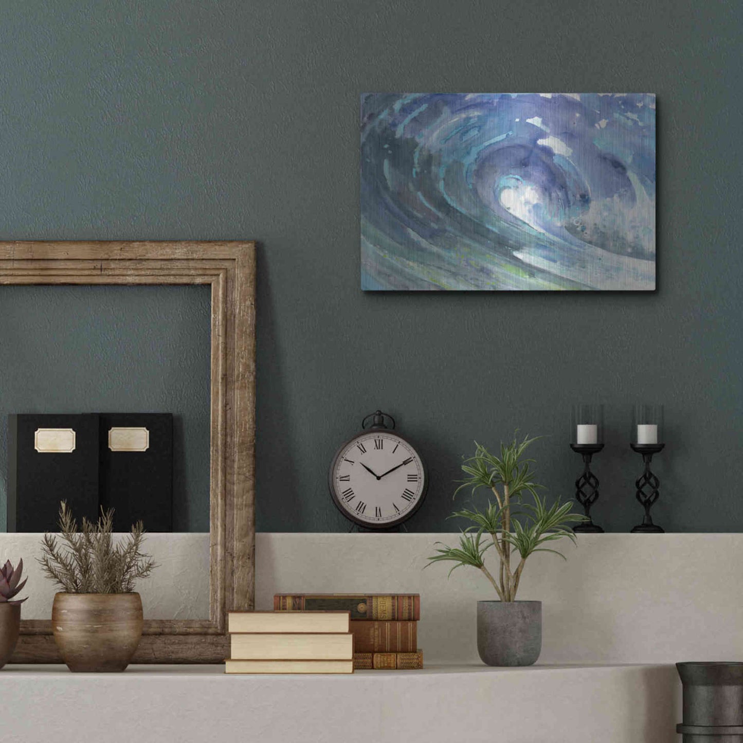 Luxe Metal Art 'Curl' by Albena Hristova, Metal Wall Art,16x12