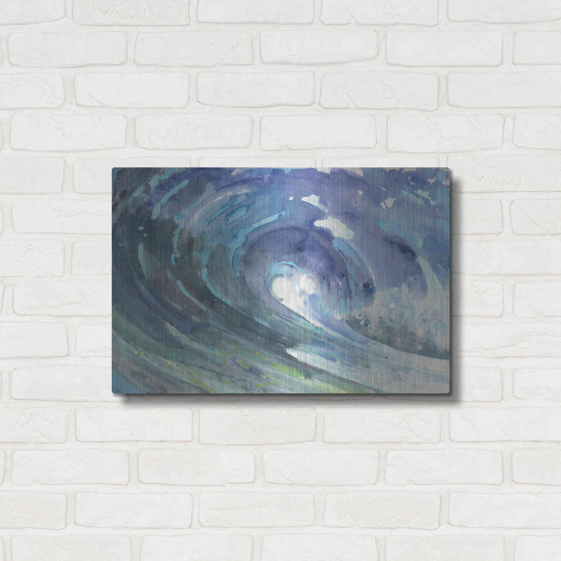 Luxe Metal Art 'Curl' by Albena Hristova, Metal Wall Art,24x16