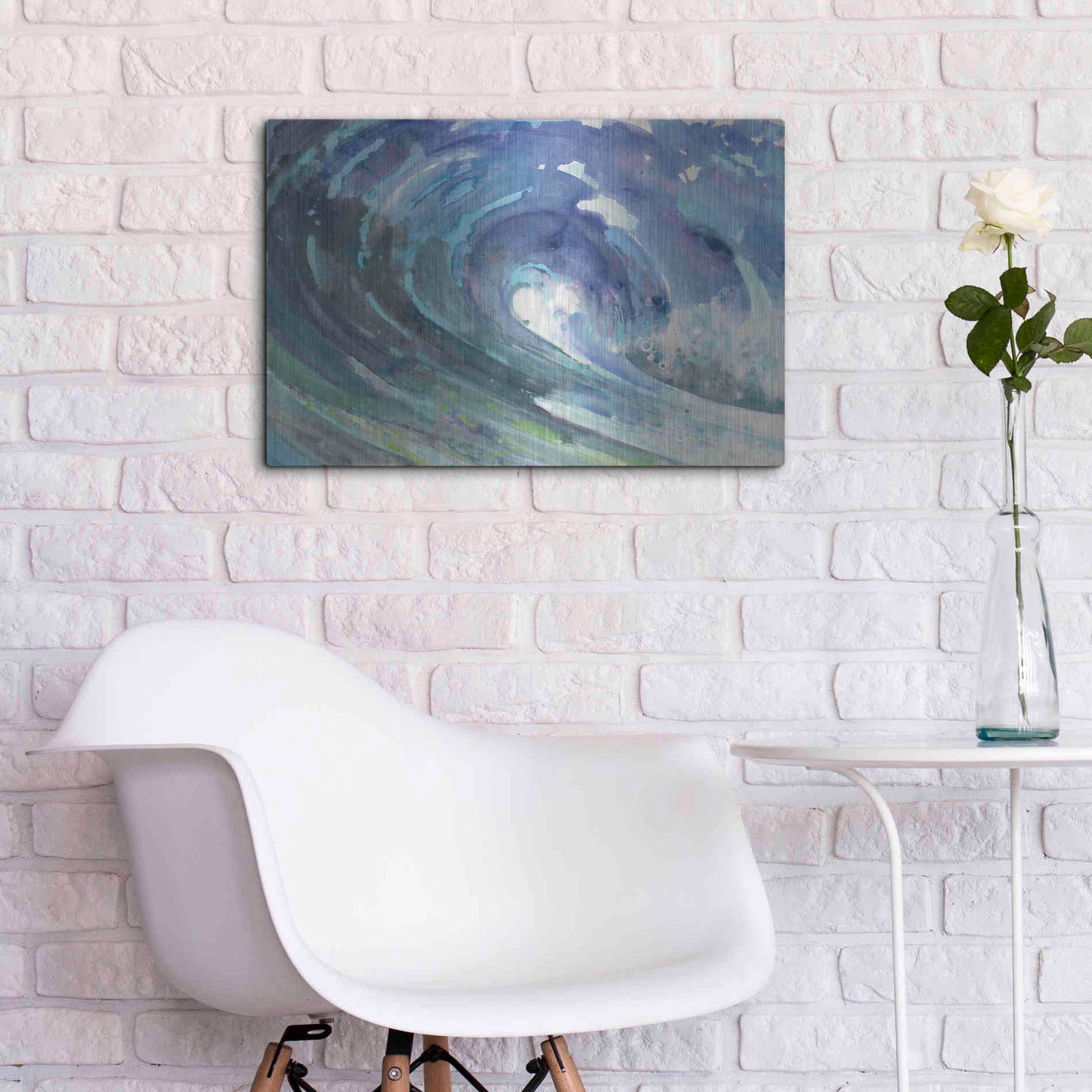 Luxe Metal Art 'Curl' by Albena Hristova, Metal Wall Art,24x16