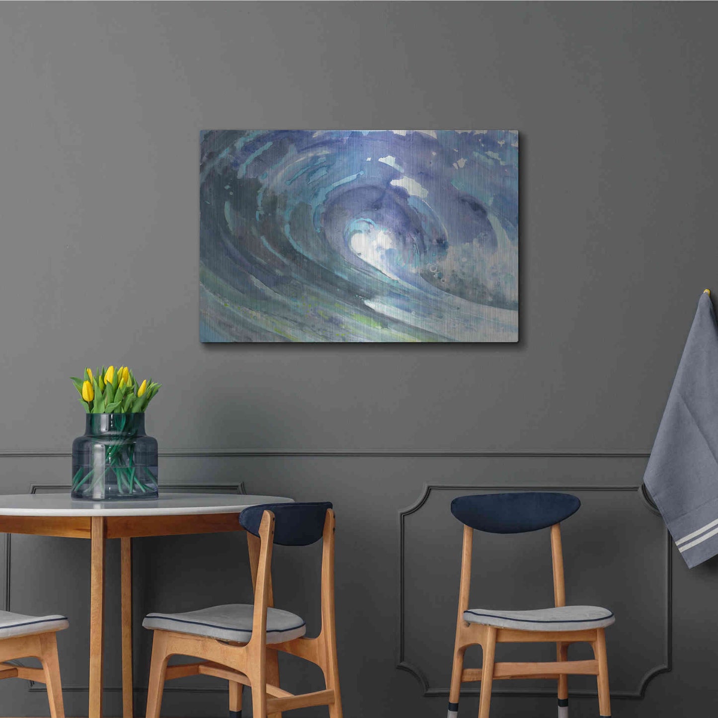 Luxe Metal Art 'Curl' by Albena Hristova, Metal Wall Art,36x24