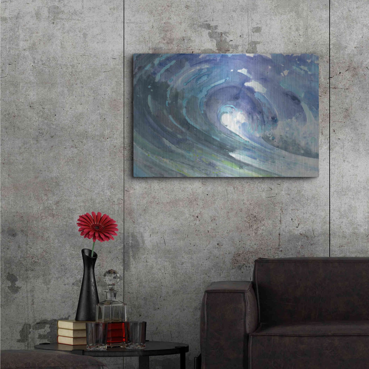 Luxe Metal Art 'Curl' by Albena Hristova, Metal Wall Art,36x24
