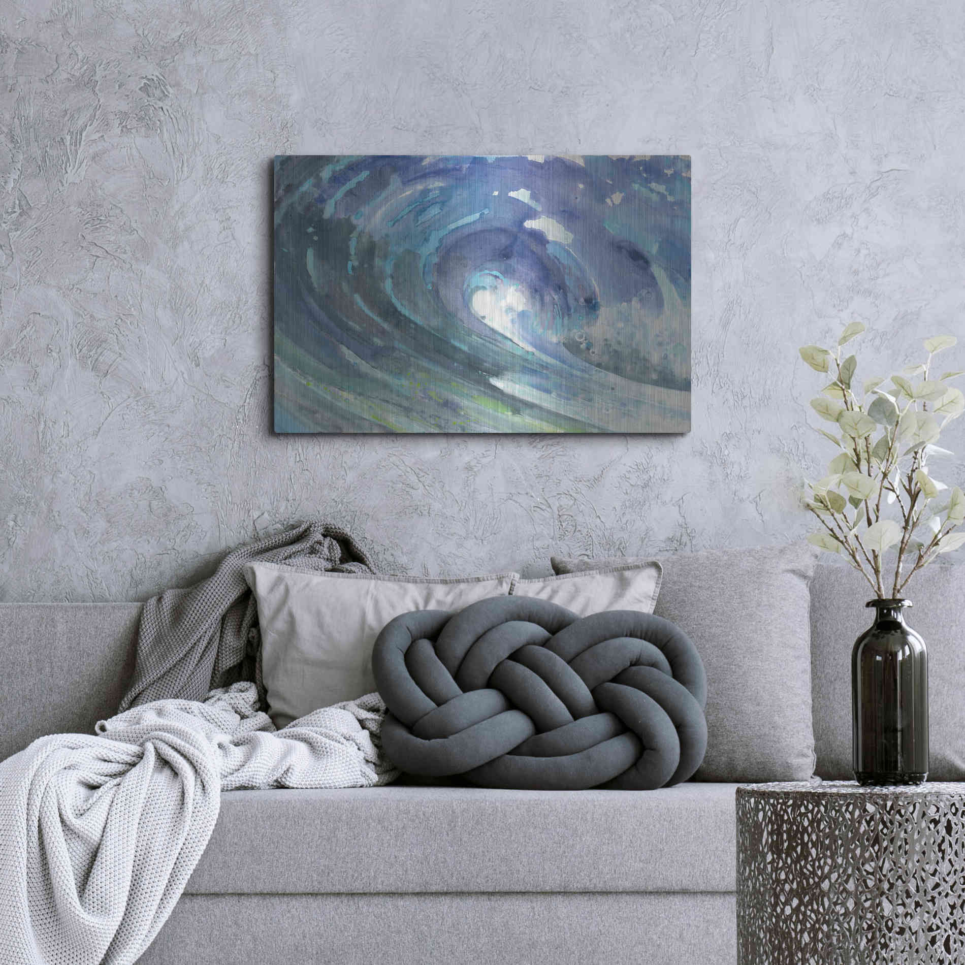 Luxe Metal Art 'Curl' by Albena Hristova, Metal Wall Art,36x24