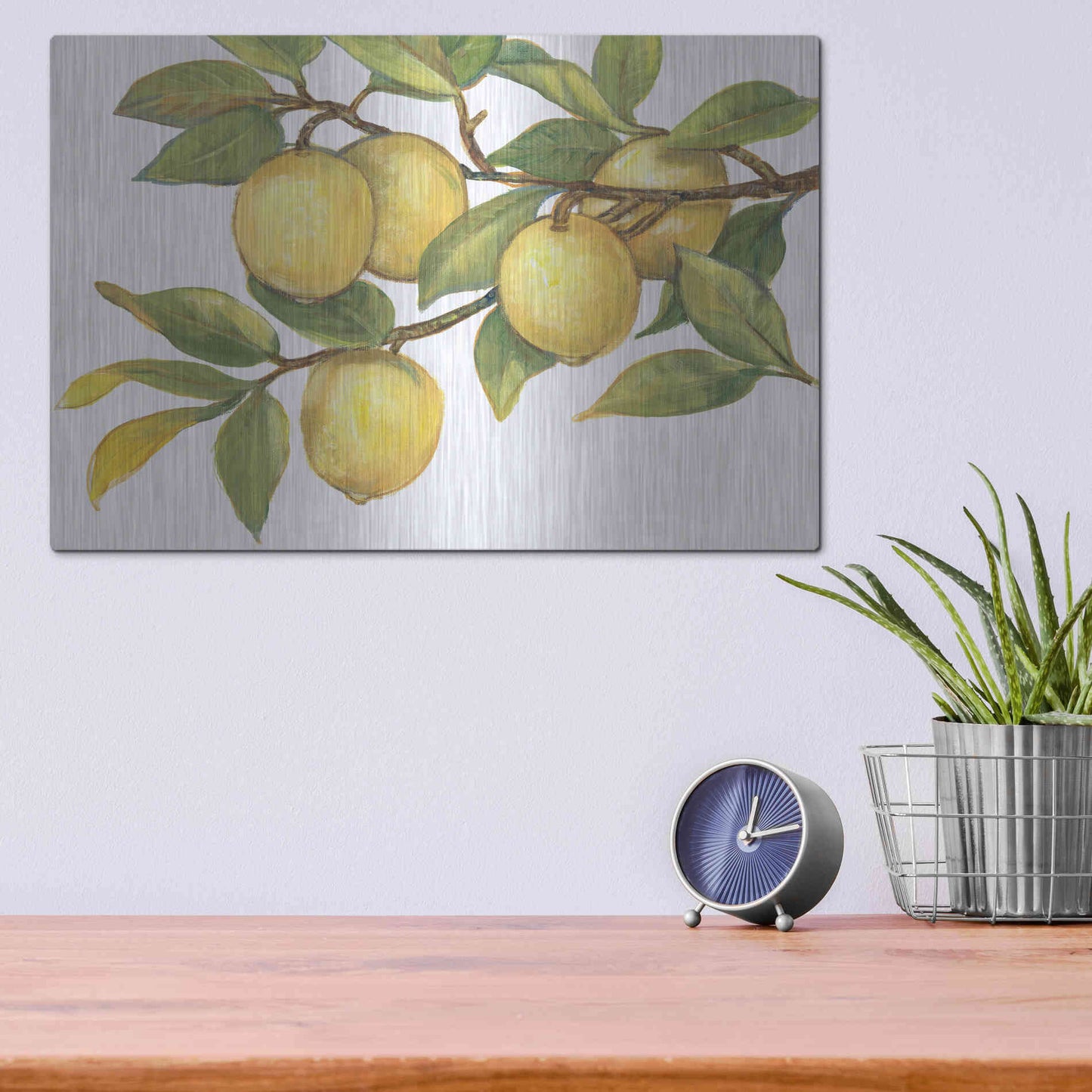 Luxe Metal Art 'Ripe for Picking I' by Tim O'Toole, Metal Wall Art,16x12