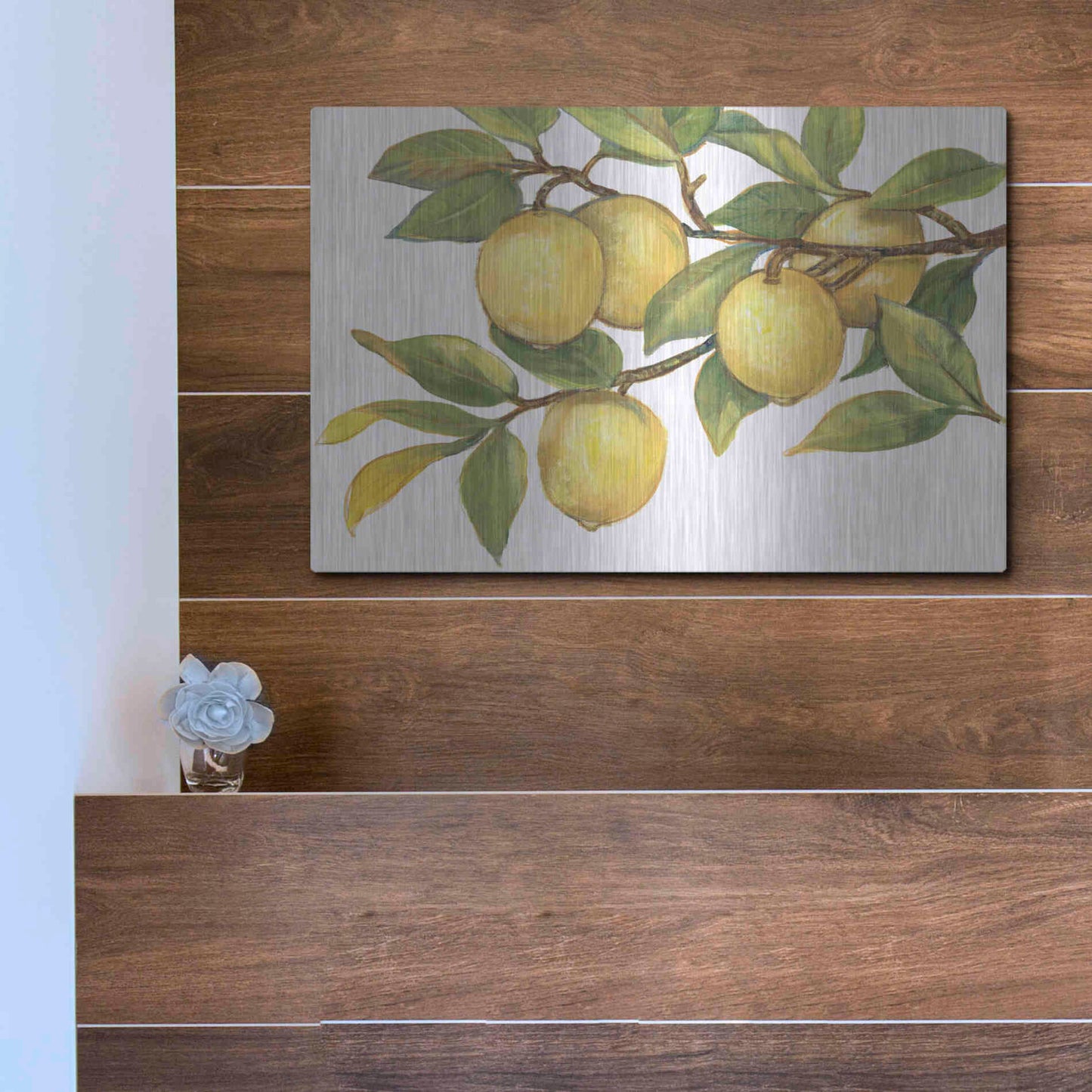 Luxe Metal Art 'Ripe for Picking I' by Tim O'Toole, Metal Wall Art,16x12