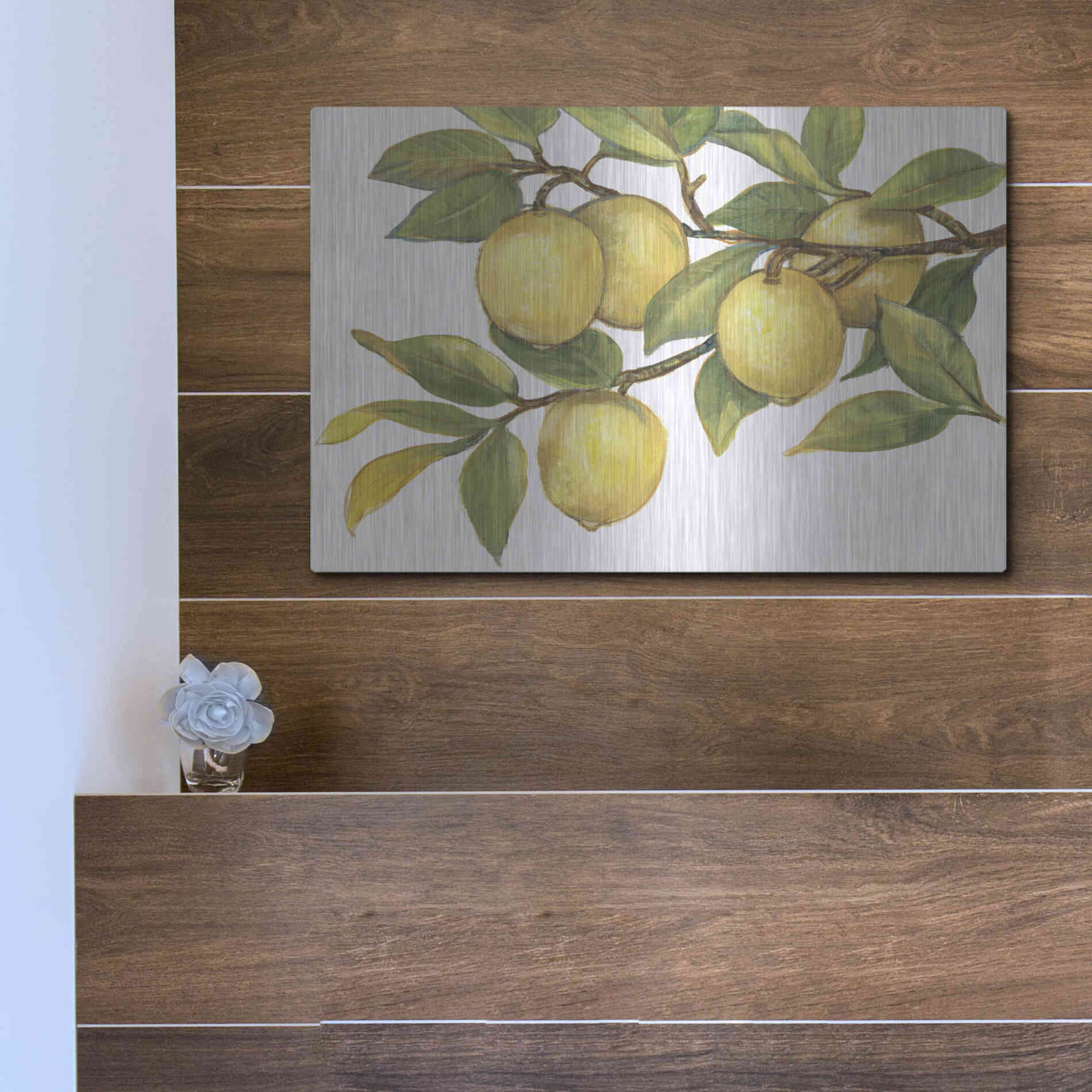 Luxe Metal Art 'Ripe for Picking I' by Tim O'Toole, Metal Wall Art,16x12