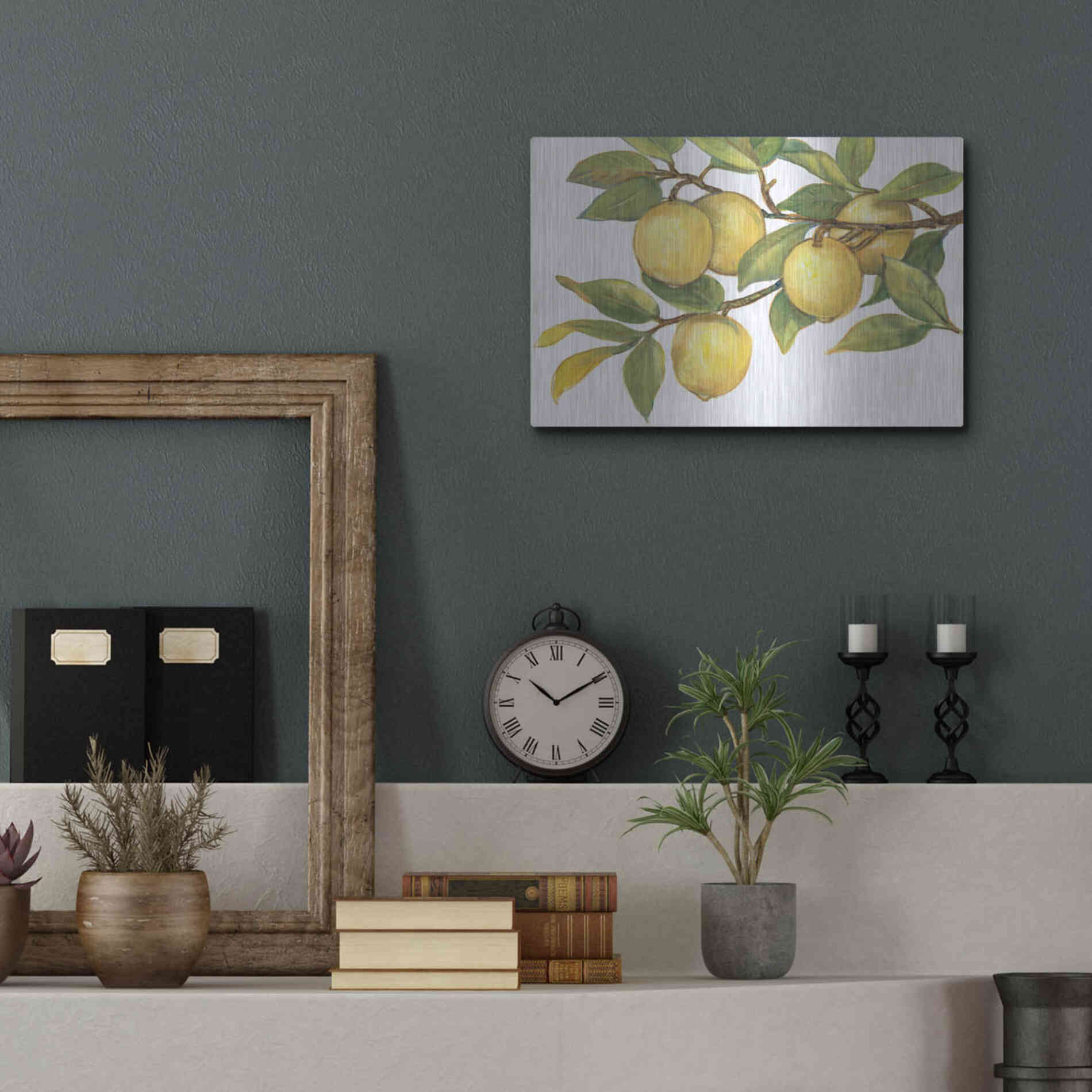 Luxe Metal Art 'Ripe for Picking I' by Tim O'Toole, Metal Wall Art,16x12