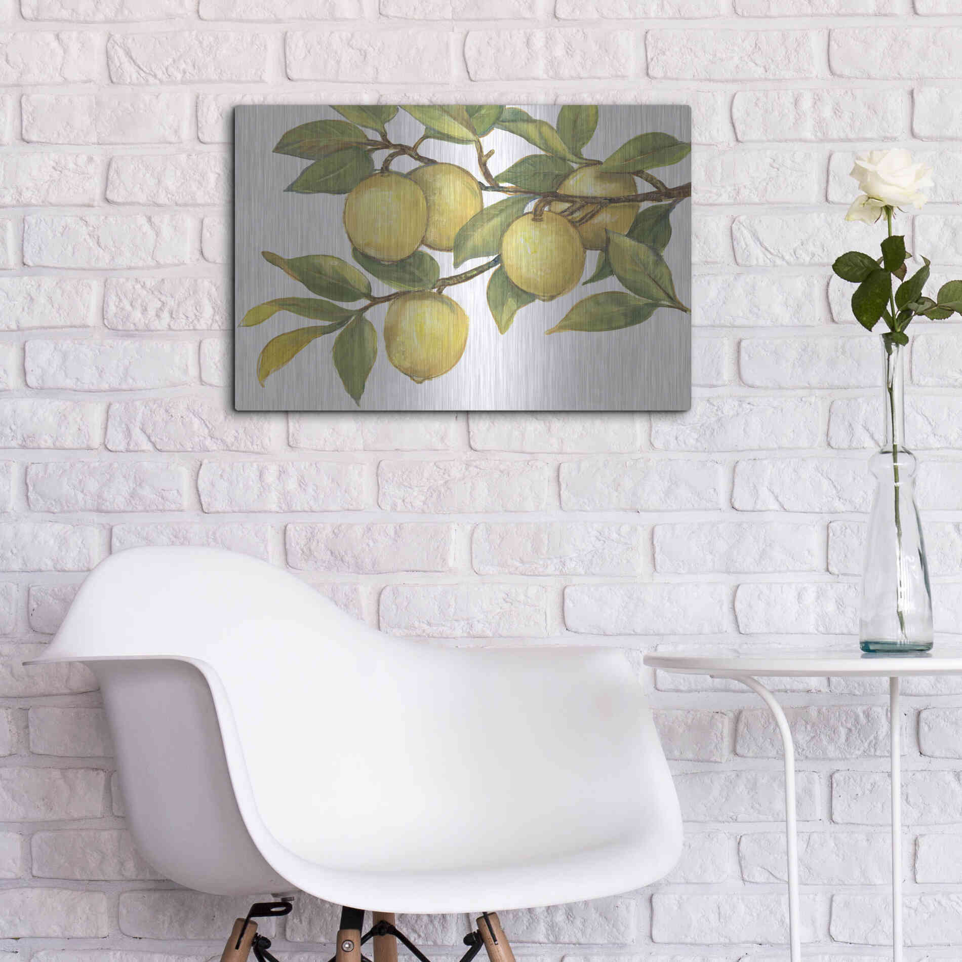 Luxe Metal Art 'Ripe for Picking I' by Tim O'Toole, Metal Wall Art,24x16