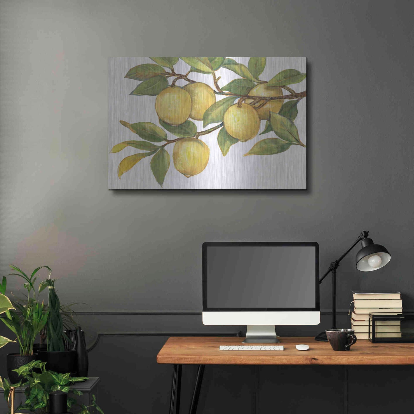 Luxe Metal Art 'Ripe for Picking I' by Tim O'Toole, Metal Wall Art,36x24